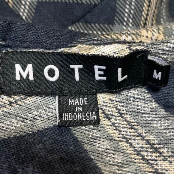 Urban Outfitters Motel Black Plaid Sleeveless Cami Camisole Mini A-Line Dress M - Picture 3 of 4